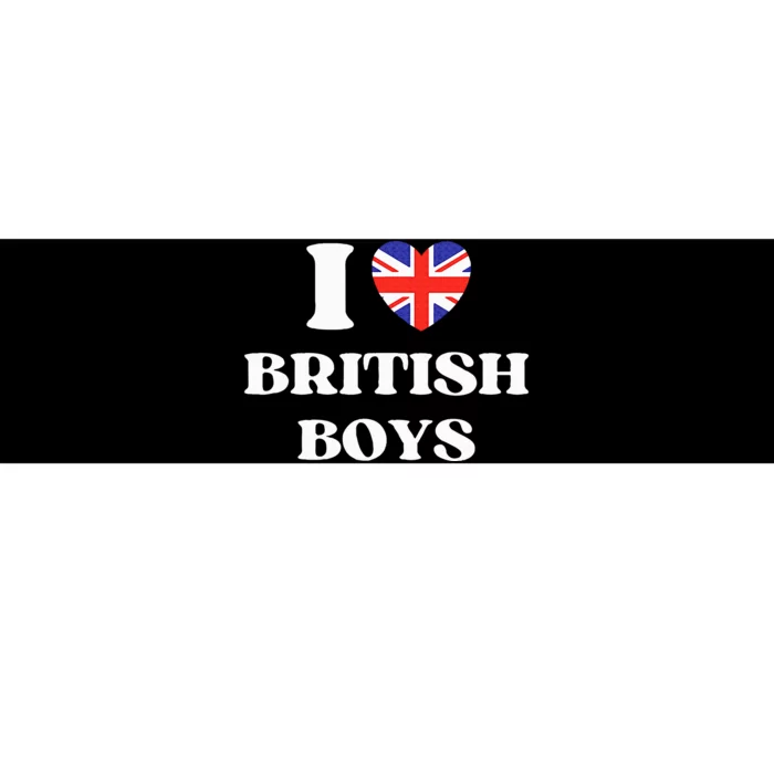 Funny I Love British I Red Heart British Britain Bumper Sticker