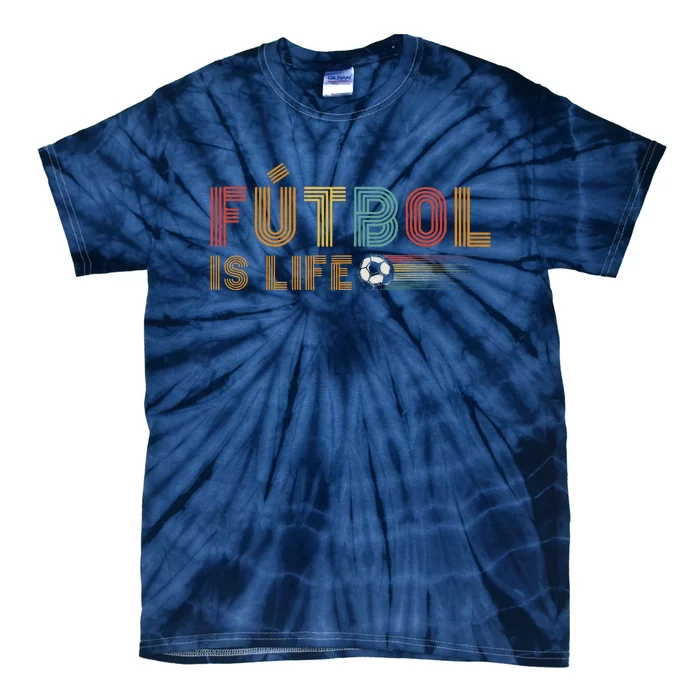 Futbol Is Life Football Lover Soccer Funny Vintage Tie-Dye T-Shirt