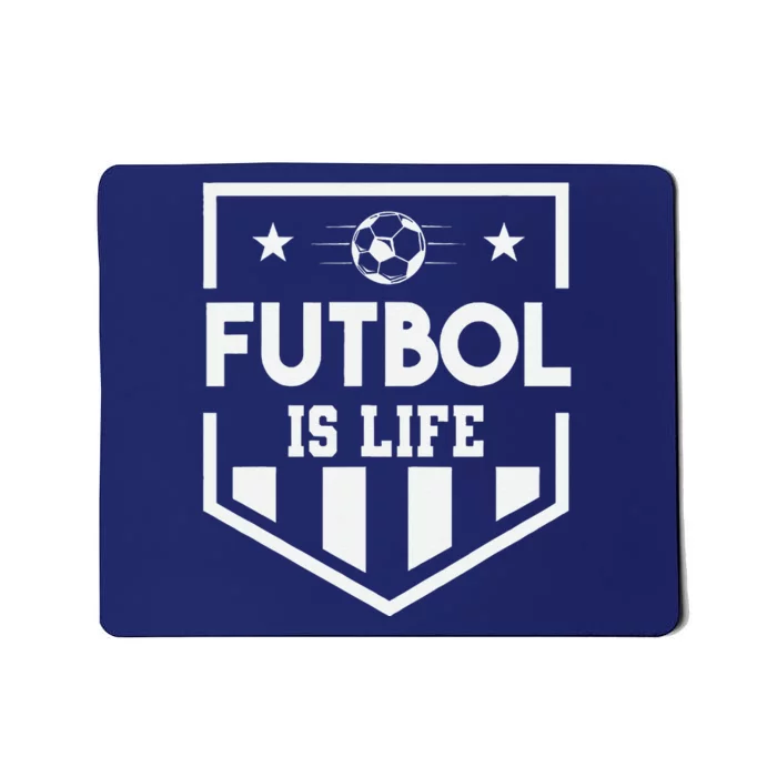 FúTbol Is Life Funny Vintage Football Lover Soccer Mousepad