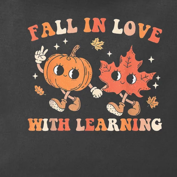 Fall In Love With Learning Fall Teacher Thanksgiving Zip Tote Bag