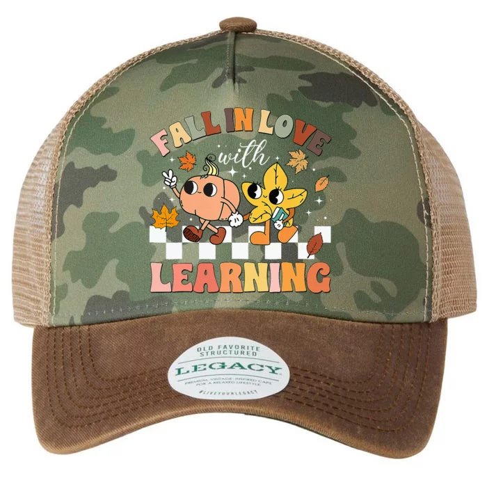 Fall In Love With Learning Thanksgiving Teacher Legacy Tie Dye Trucker Hat