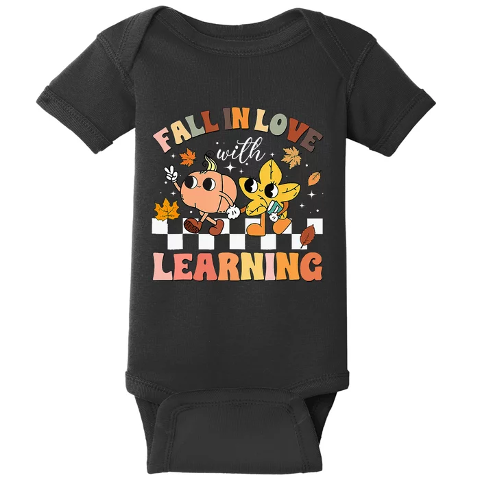 Fall In Love With Learning Thanksgiving Teacher Baby Bodysuit