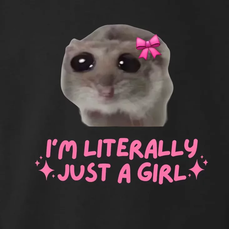 Funny IM Literally Just A Girl Sad Hamster Meme Toddler Hoodie