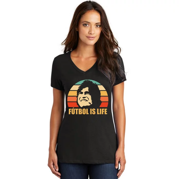 Futbol Is Life Women's V-Neck T-Shirt