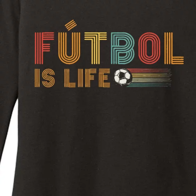 Futbol Is Life Football Lover Soccer Funny Vintage Womens CVC Long Sleeve Shirt