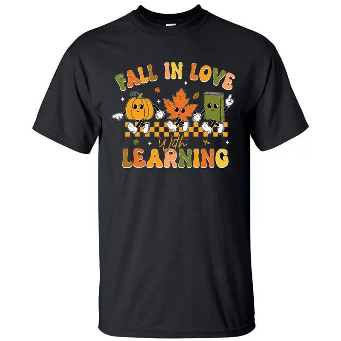 Fall In Love With Learning Retro Pumpkin Thanksgiving Tall T-Shirt