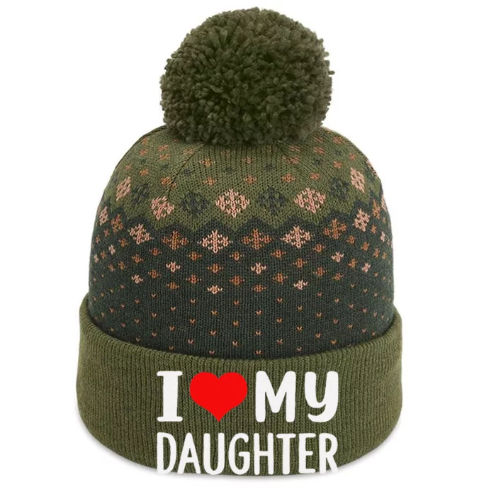 Funny I Love My Daughter Fathers Day Gifts For Dad The Baniff Cuffed Pom Beanie