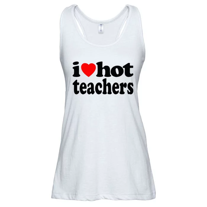 Funny I Love Hot Teachers Vintage I Heart Hot Teacher Retro Ladies Essential Flowy Tank