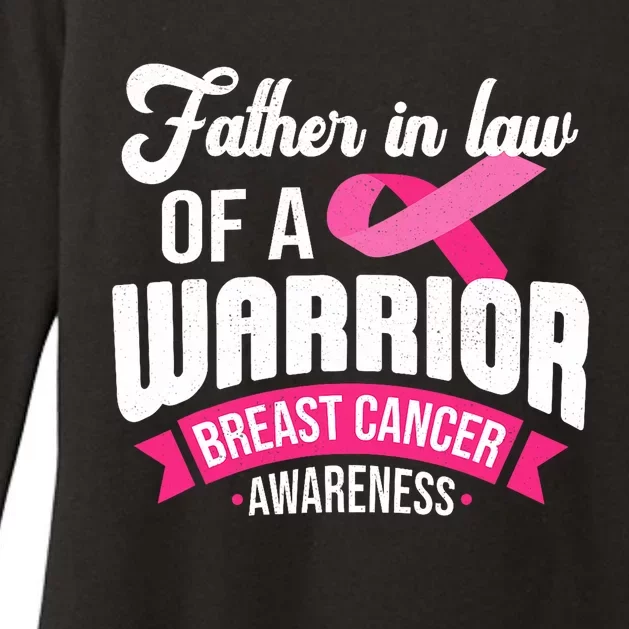 Father In Law Of A Warrior Breast Cancer Awareness Support Womens CVC Long Sleeve Shirt