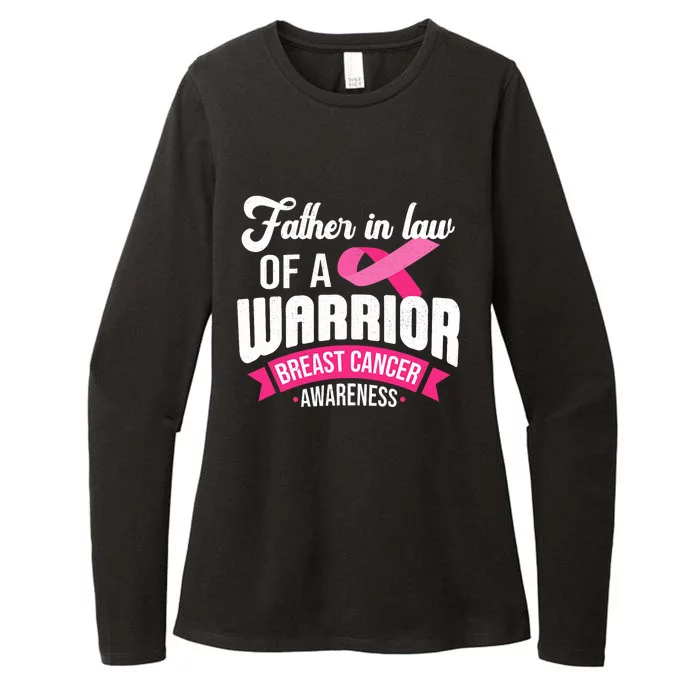 Father In Law Of A Warrior Breast Cancer Awareness Support Womens CVC Long Sleeve Shirt