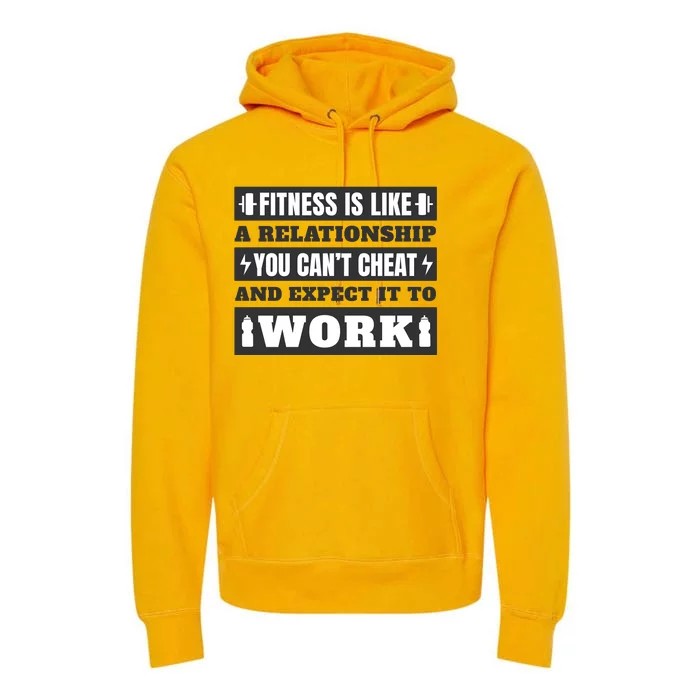 Fitness Is Like A Relationship You Can't Cheat Motivational Premium Hoodie