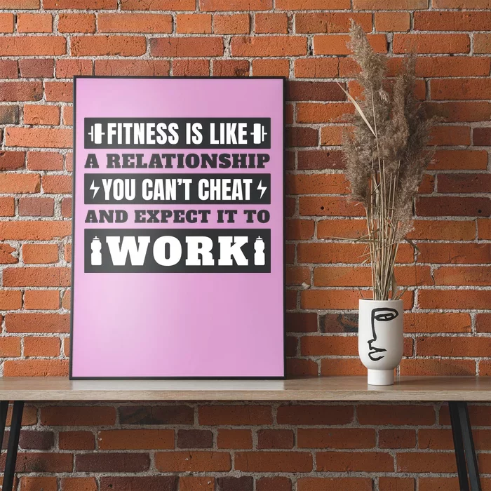 Fitness Is Like A Relationship You Can't Cheat Motivational Poster