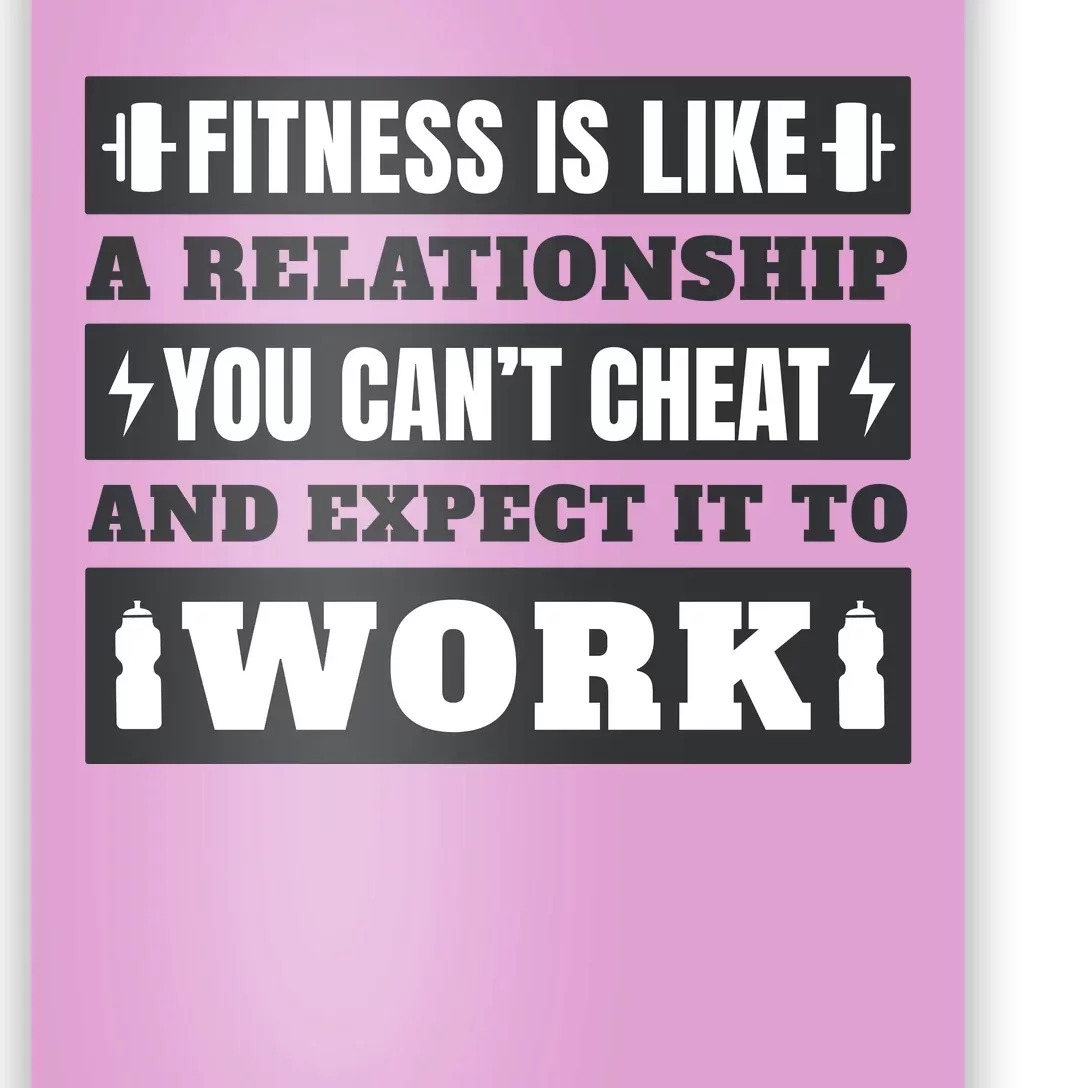 Fitness Is Like A Relationship You Can't Cheat Motivational Poster