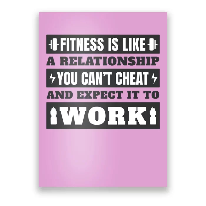 Fitness Is Like A Relationship You Can't Cheat Motivational Poster