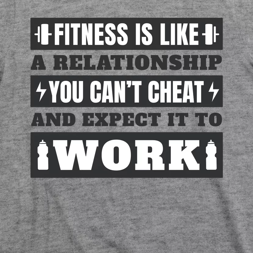 Fitness Is Like A Relationship You Can't Cheat Motivational T-Shirt