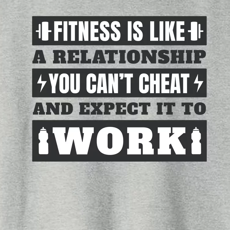 Fitness Is Like A Relationship You Can't Cheat Motivational Women's Crop Top Tee