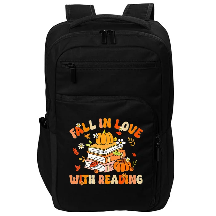 Fall In Love With Reading Book Autumn Pumpkins And Teachers Impact Tech Backpack