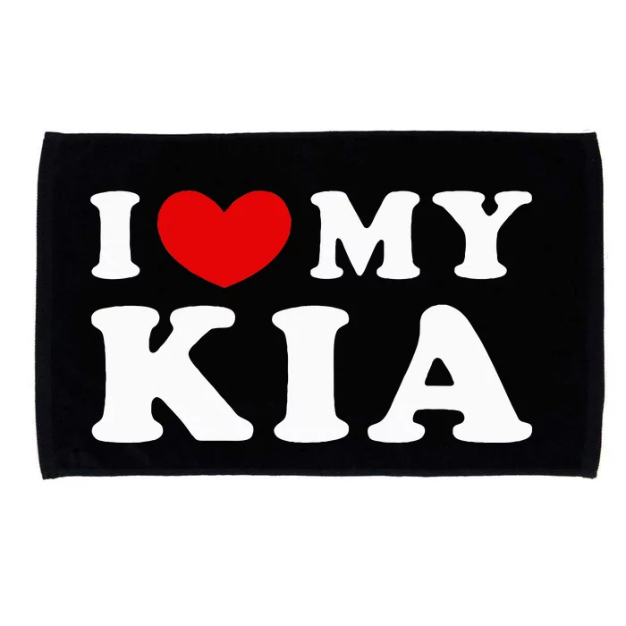 Funny I Love My Kia I Heart My Kia Microfiber Hand Towel