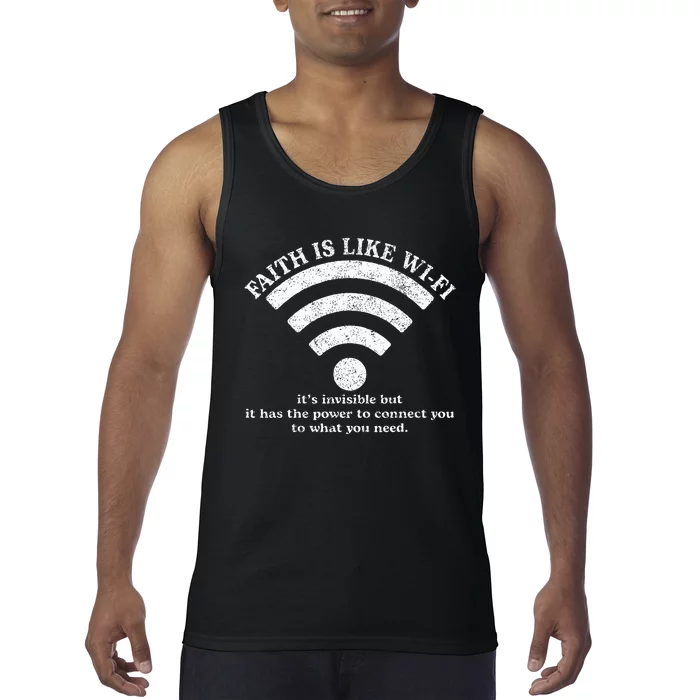 Faith Is Like Wifi God Jesus Religious Christian Tank Top