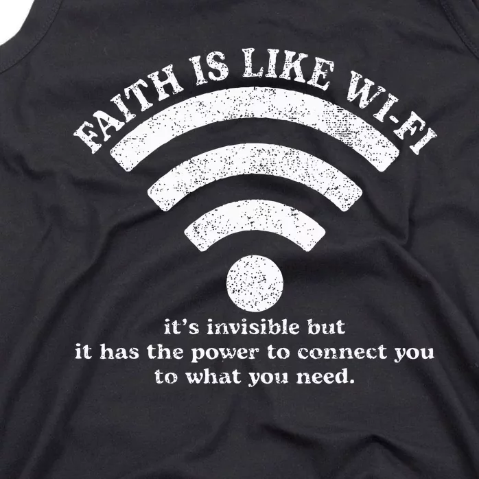 Faith Is Like Wifi God Jesus Religious Christian Tank Top