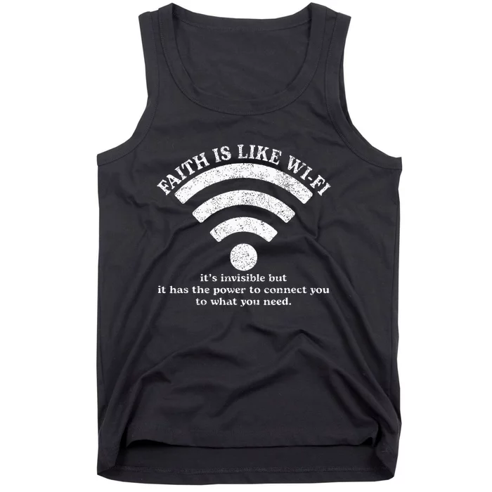 Faith Is Like Wifi God Jesus Religious Christian Tank Top