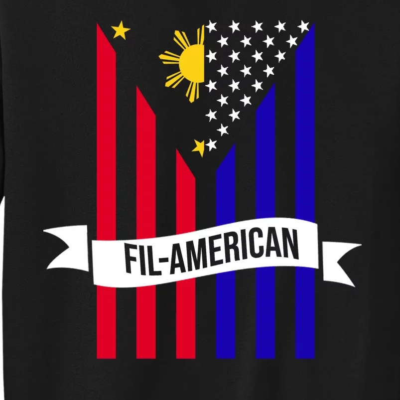 FillAmerican Filipino Philippines USA Flag Sweatshirt