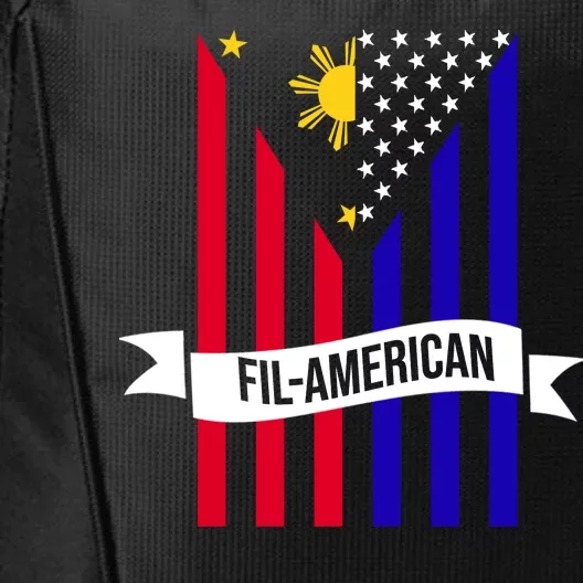 FillAmerican Filipino Philippines USA Flag City Backpack