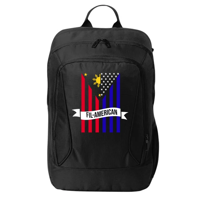 FillAmerican Filipino Philippines USA Flag City Backpack