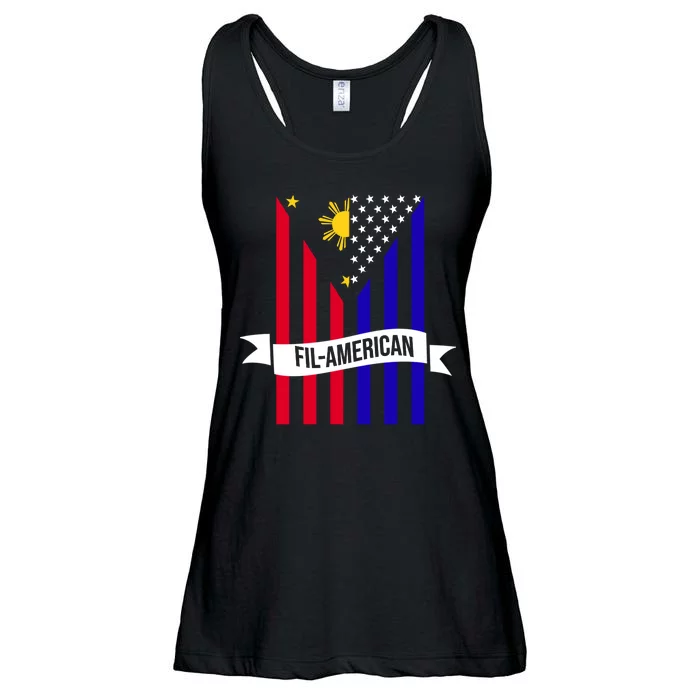 FillAmerican Filipino Philippines USA Flag Ladies Essential Flowy Tank