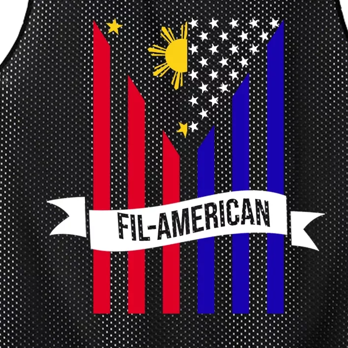 FillAmerican Filipino Philippines USA Flag Mesh Reversible Basketball Jersey Tank