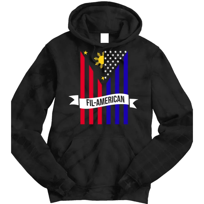 FillAmerican Filipino Philippines USA Flag Tie Dye Hoodie