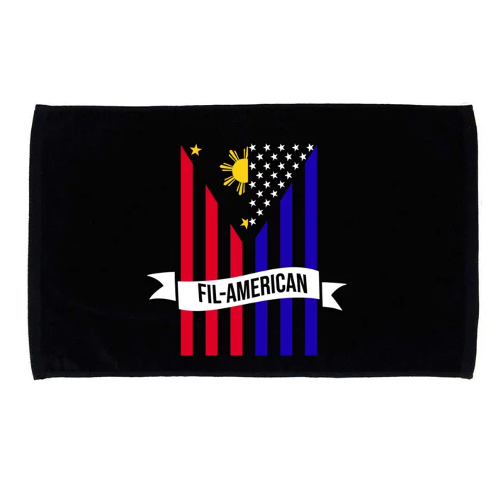 FillAmerican Filipino Philippines USA Flag Microfiber Hand Towel