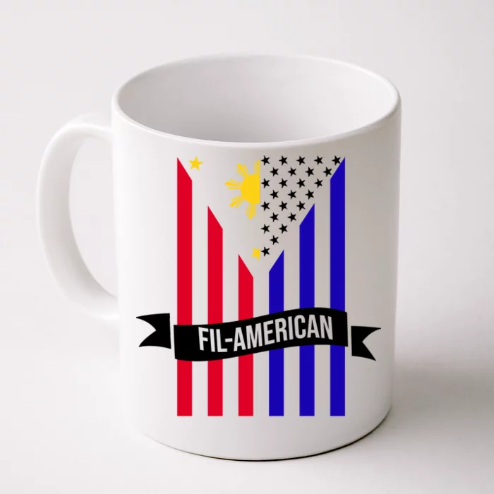 FillAmerican Filipino Philippines USA Flag Front & Back Coffee Mug