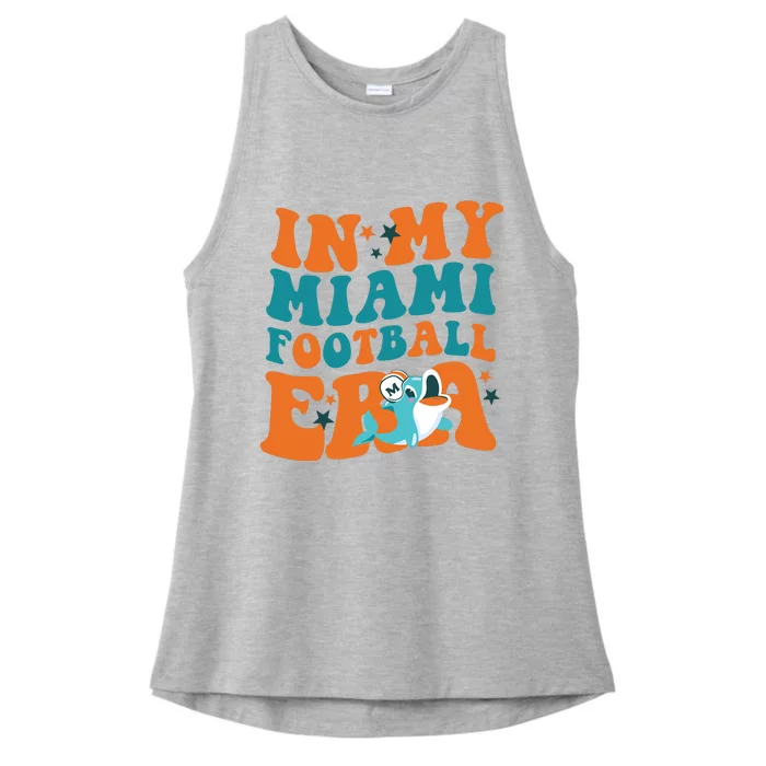 Football In My Miami Football Era Ladies Tri-Blend Wicking Tank