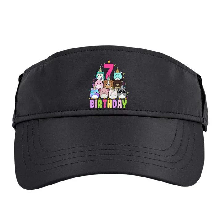 Funny Its My 7th Birthday Squish Squad Mallow Girl K.Ids Cute Gift Adult Drive Performance Visor