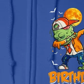 Funny Its My 6th Birthday Dabbing Zombie Halloween Costume Full Zip Hoodie