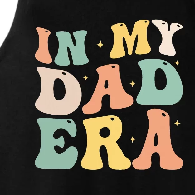 Funny In My Dad Era Lover Groovy Retro Daddy Fathers Day Ladies Tri-Blend Wicking Tank