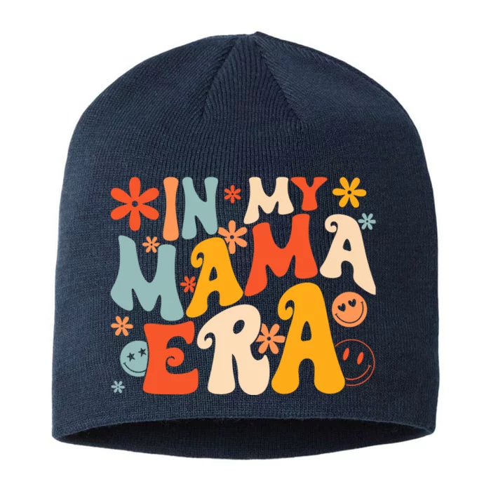 Funny In My Mama Era Lover Groovy Retro Mom Mothers Day 8 1/2in Sustainable Knit Beanie