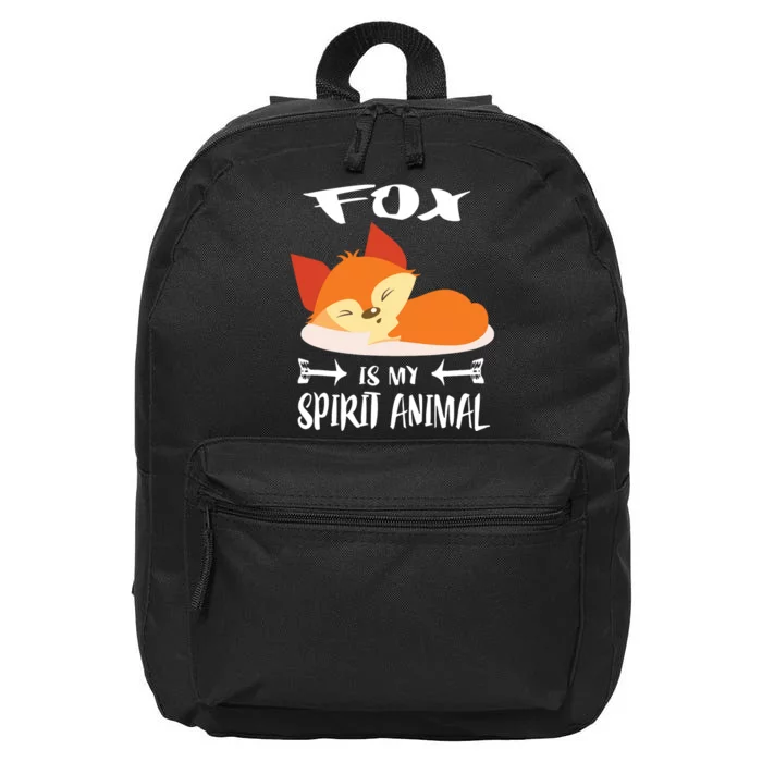 Fox Is My Spirit Animal Funny Gift 16 in Basic Backpack