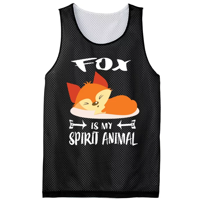 Fox Is My Spirit Animal Funny Gift Mesh Reversible Basketball Jersey Tank