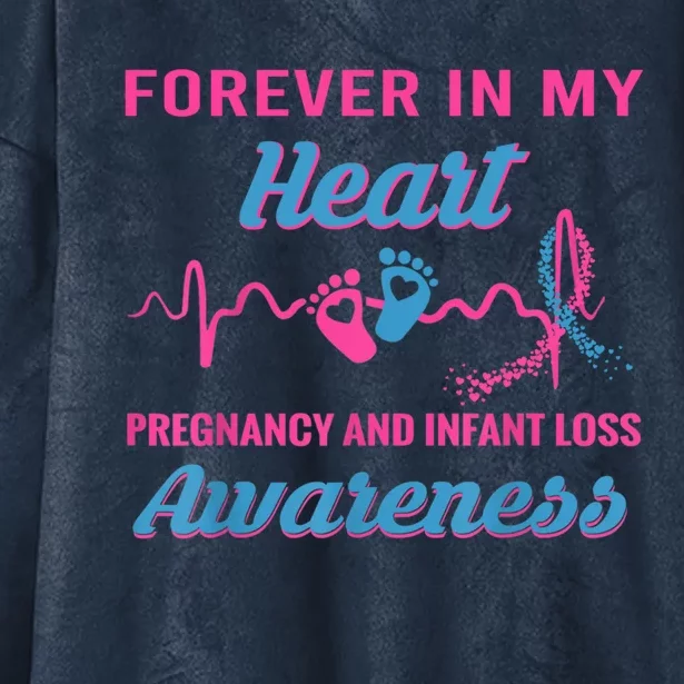 Forever In My Heart Pregnancy Infant Loss Awareness Gift Hooded Wearable Blanket