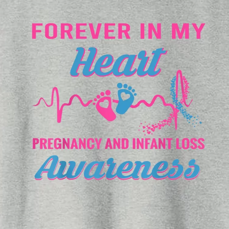 Forever In My Heart Pregnancy Infant Loss Awareness Gift Women's Crop Top Tee