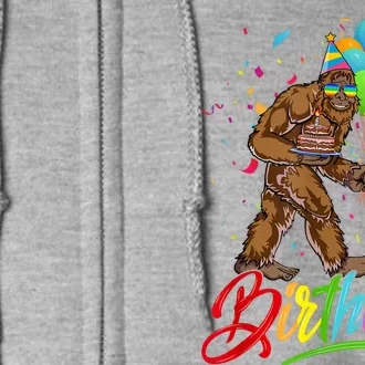 Funny ItS My Birthday Bigfoot Sasquatch Party Celebration Full Zip Hoodie