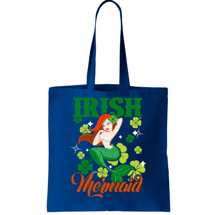 Funny Irish Mermaid St Patrick Day Gift Who Lover Mermaid Cute Gift Tote Bag