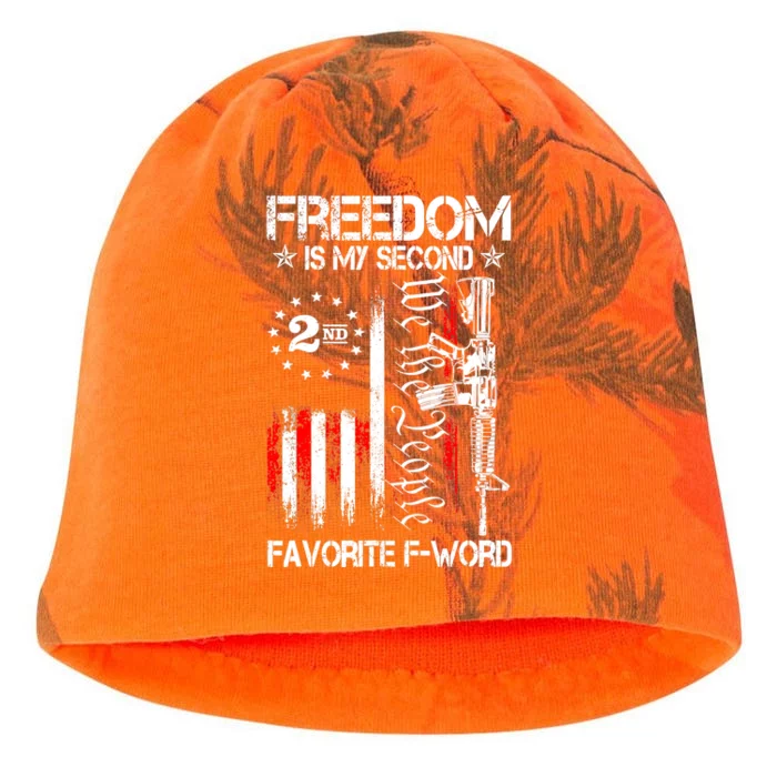 Freedom Is My Second Favorite F Word Kati - Camo Knit Beanie