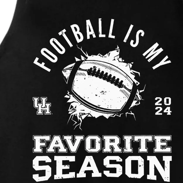 Football Is My Favorite Season Cougars Ladies Tri-Blend Wicking Tank