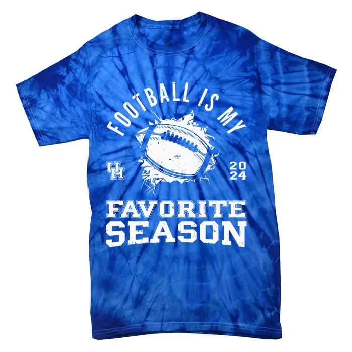 Football Is My Favorite Season Cougars Tie-Dye T-Shirt