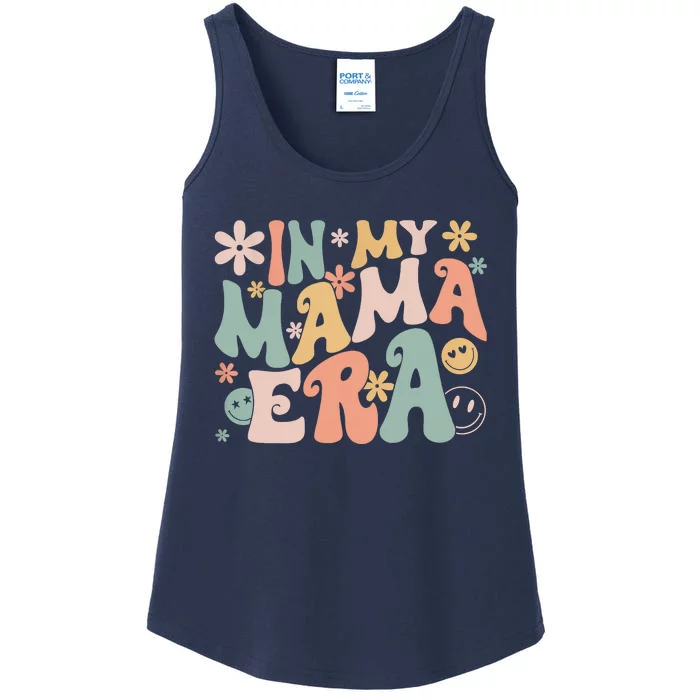 Funny In My Mama Era Lover Groovy Retro Mom Mothers Day Ladies Essential Tank