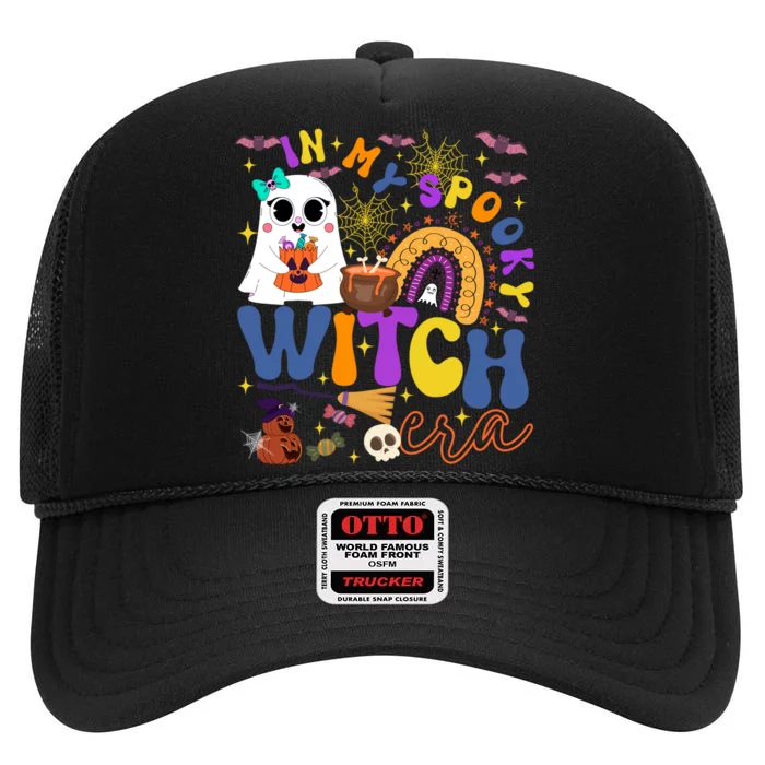 Funny In My Spooky Witch Era Halloween High Crown Mesh Trucker Hat