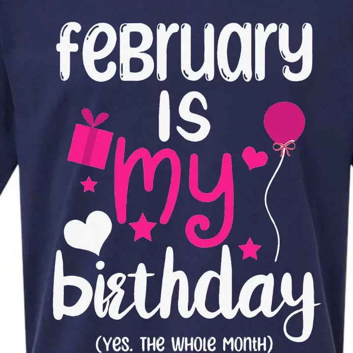 February Is My Birthday Month Yep The Whole Month Sueded Cloud Jersey T-Shirt